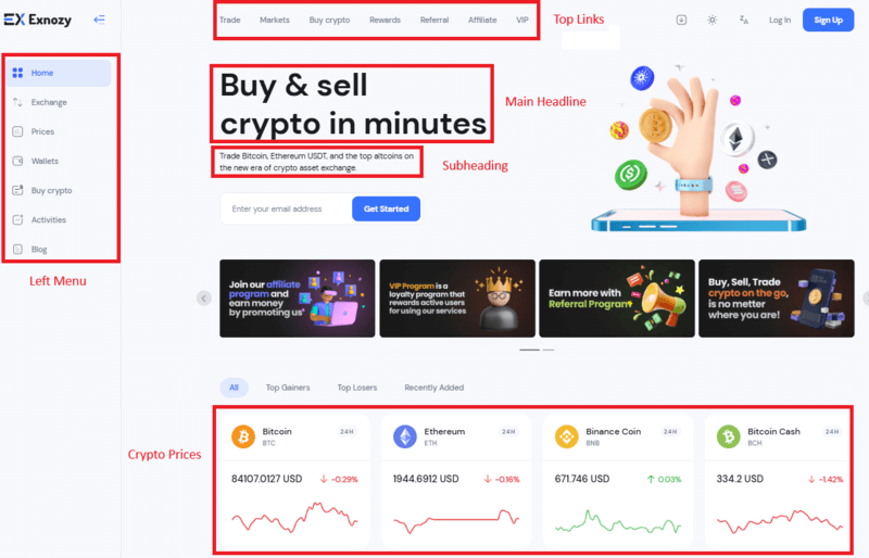 Arbysnare website template detailed