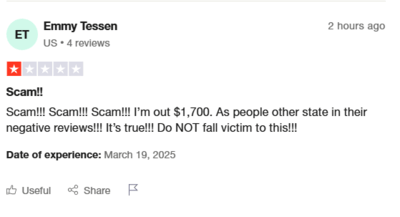 TSAI Exchange trustpilot reviews 1