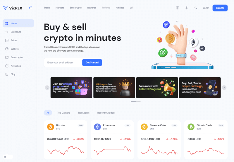 VicREX homepage