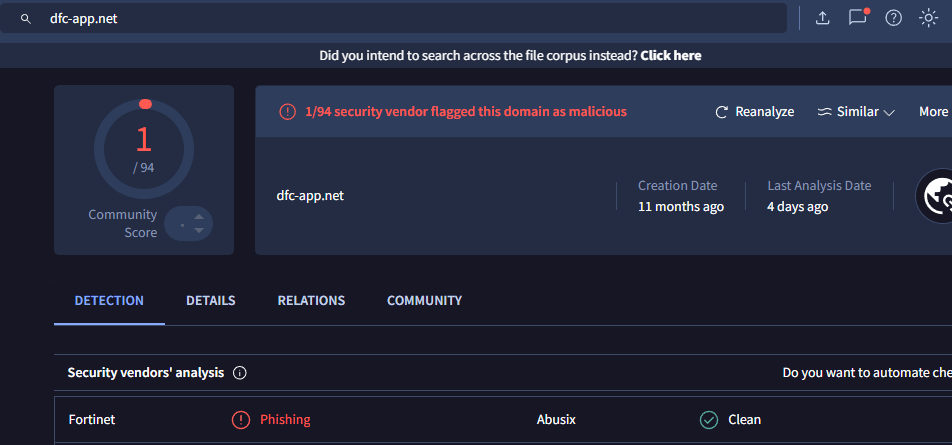 dfc-app.net scam pishing