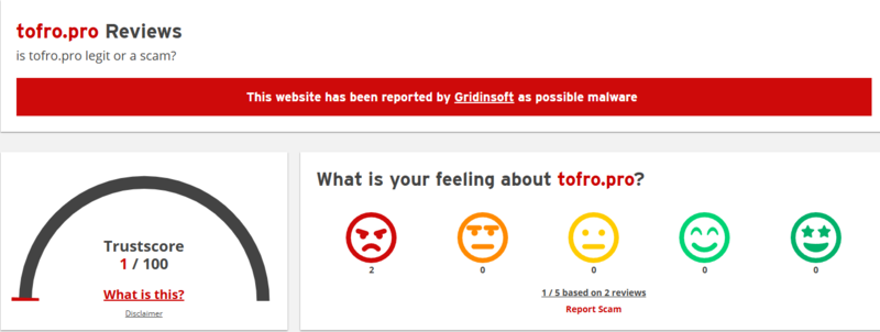 tofro.pro scamadviser